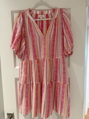 Velvet by Graham & Spencer Pink and orange Cotton dress